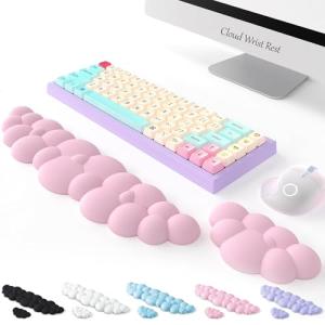 Ergonomic Memory Foam Wrist Rest Set - Pink