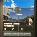 Domi 10x12FT Aluminum Sunroom with Lockable Screen