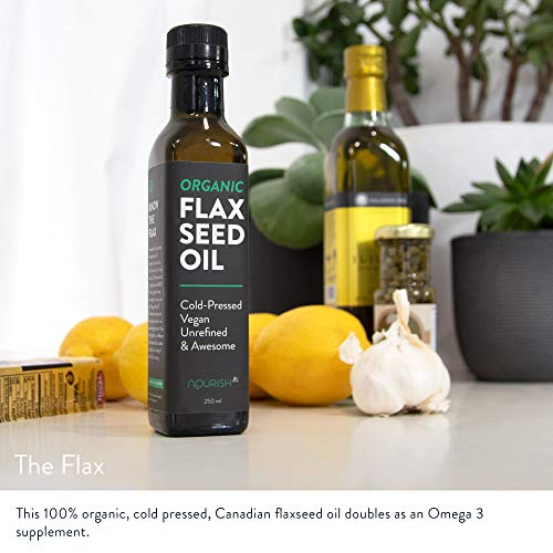Organic Flaxseed Oil: Heart-Healthy Omega 3, Cold-Pressed, Vegan