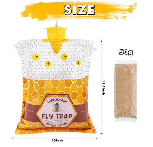 Outdoor Hanging Fly Trap with Disposable Bait