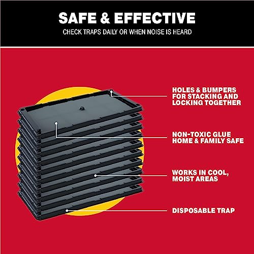 Catchmaster 10PK Indoor Glue Mouse Traps, Pet Safe