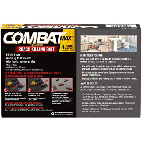 Combat Max 12 Month Roach Killing Bait 18ct