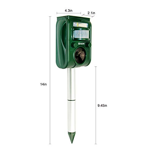 Broox 2024 Solar Ultrasonic Animal Repeller Kit