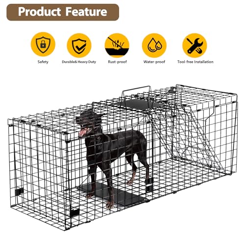 Large Live Catch Animal Trap for Dogs and Foxes