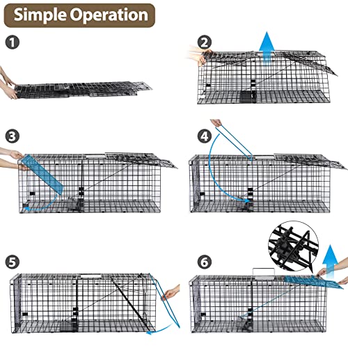 Large Live Catch Animal Trap for Dogs and Foxes