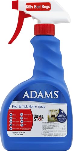 Adams Flea & Tick Spray, Kills 10+ Pests, 24 Fl Oz