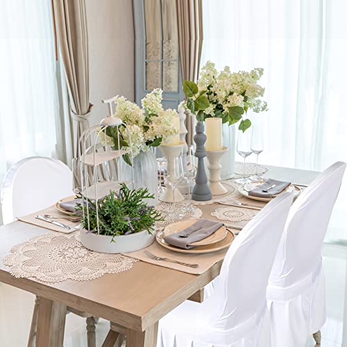 White Skirted Stretch Chair Covers for Wedding Events