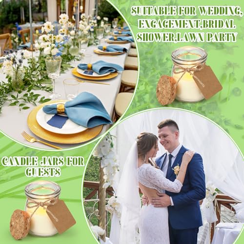 24 Pcs Natural Wax Candle Wedding Favors Set