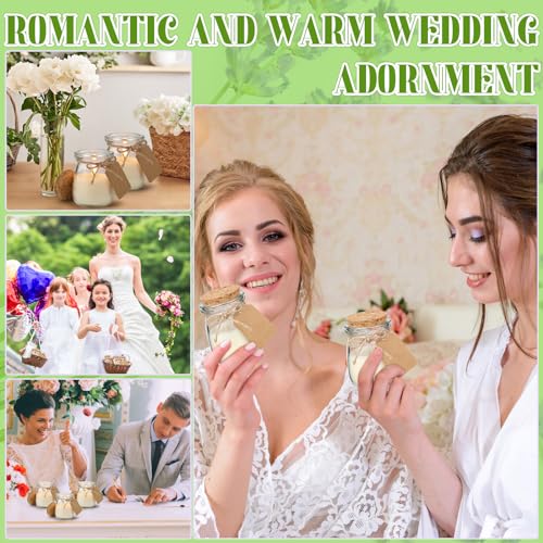 24 Pcs Natural Wax Candle Wedding Favors Set