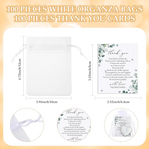 Heart Shaped Candles & Thank You Cards Set