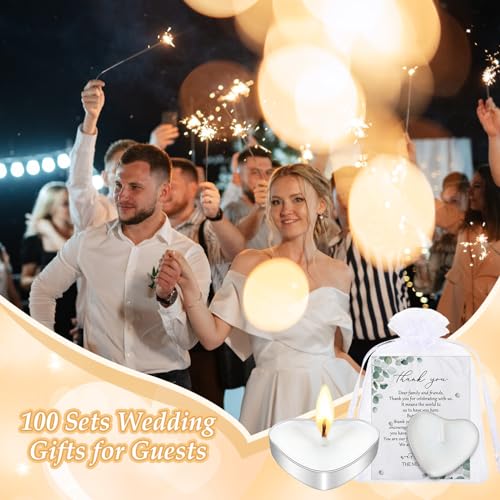 Heart Shaped Candles & Thank You Cards Set