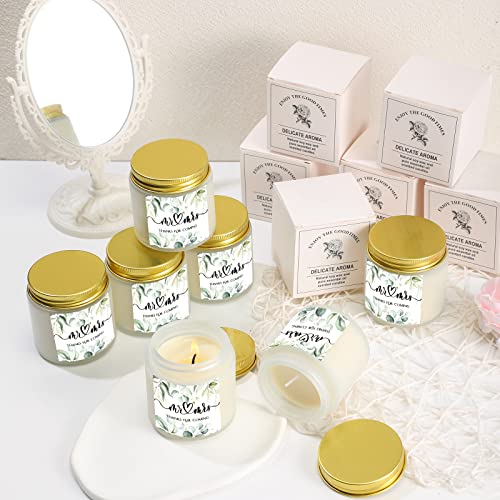 50 Wedding Thank You Candle Jar Set, 10 Scents