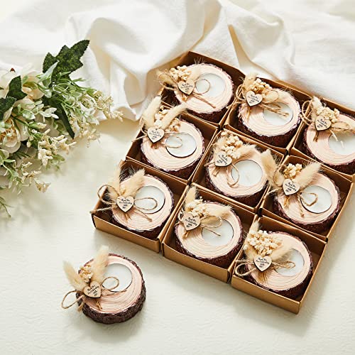 50 Pcs Candle Holders Wedding Favors Rustic Decor