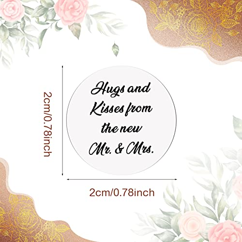 1000 Hugs and Kisses Wedding Stickers - White