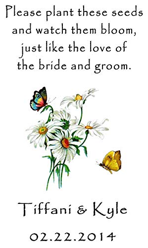 Personalized Wildflower Seed Packet Favors - 100 qty