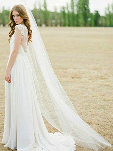 Unsutuo Bridal Cathedral Wedding Veil with Rhinestones