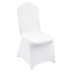 100 White Polyester Spandex Chair Covers for Weddings