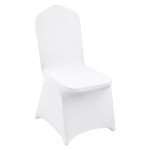 100 White Polyester Spandex Chair Covers for Weddings