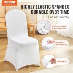 100 White Polyester Spandex Chair Covers for Weddings