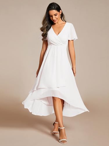 Stunning White A-Line Formal Wedding Dress, Size US18