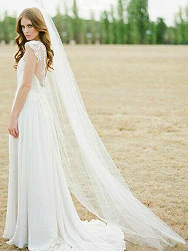 Unsutuo Bridal Cathedral Wedding Veil with Rhinestones