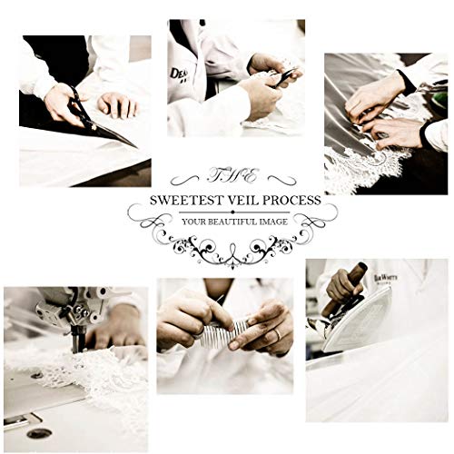 Ivory Bride Wedding Veil with Comb - Fingertip