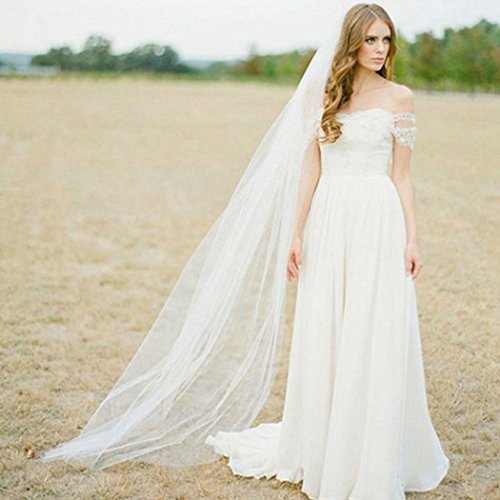 Unsutuo Bridal Cathedral Wedding Veil with Rhinestones