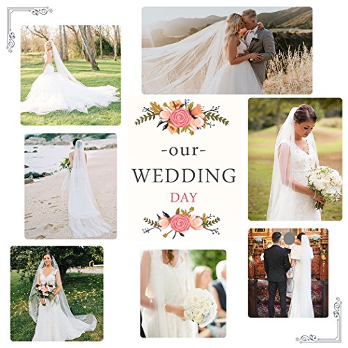 Unsutuo Bridal Cathedral Wedding Veil with Rhinestones
