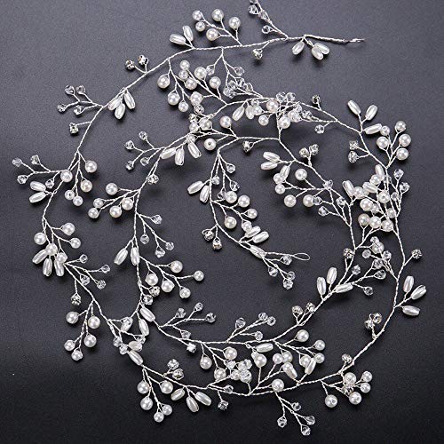 Denifery Rose Gold Silver Bridal Head Vine Hair Accessories