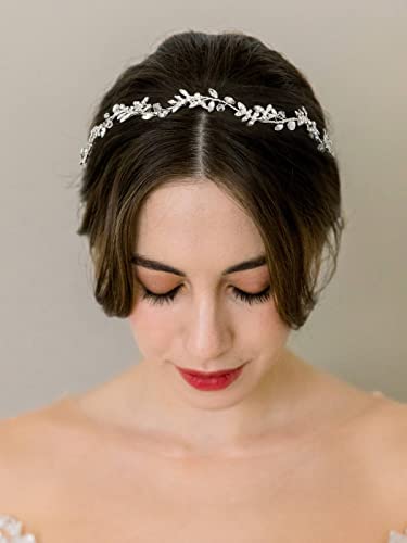 SWEETV Rhinestone Bridal Headband for Wedding Hair Accessories