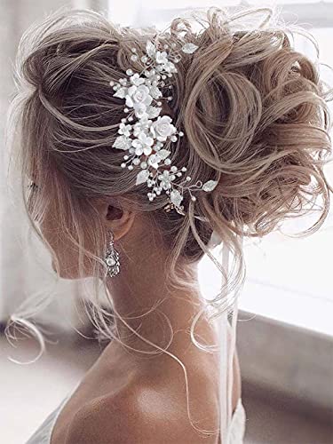Flower Bride Wedding Hair Vine Pearl Bridal Accessories