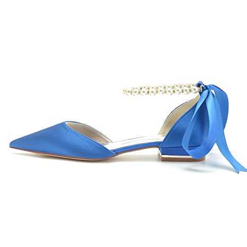 Ivory Satin Pointed Toe Bridal Pumps for Bride