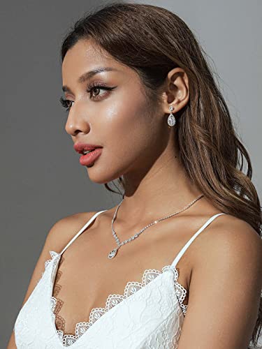 Unicra Crystal Bridal Wedding Jewelry Set - Rhinestone Choker