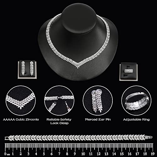 Luxury CZ Dubai Bridal Jewelry Set for Wedding Women