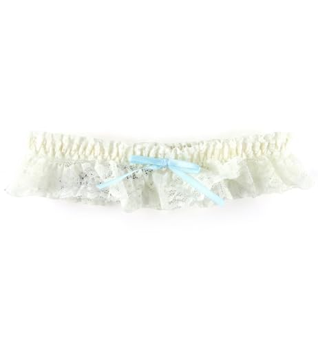 Rosalyn Garter Ivory-Baby Blue - One Size