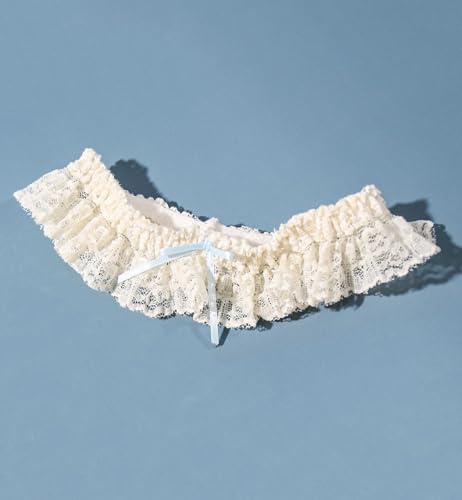 Rosalyn Garter Ivory-Baby Blue - One Size
