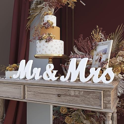 Large White Mr & Mrs Wedding Table Decor Set