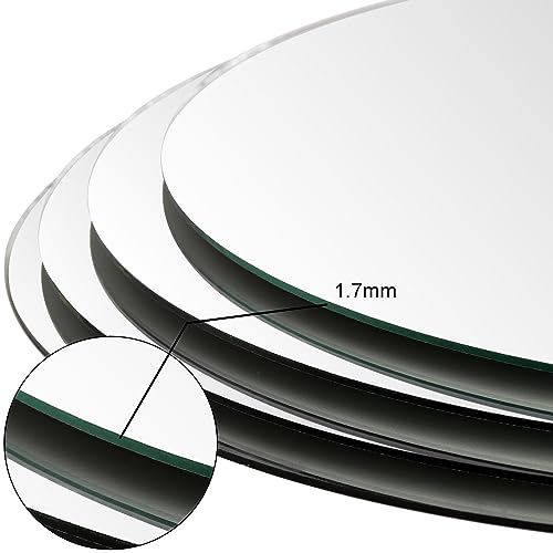 12 Round Mirror Candle Plate Set for Weddings