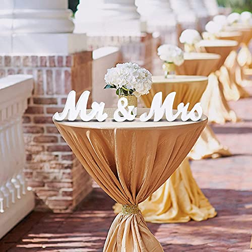 Large White Mr & Mrs Wedding Table Decor Set