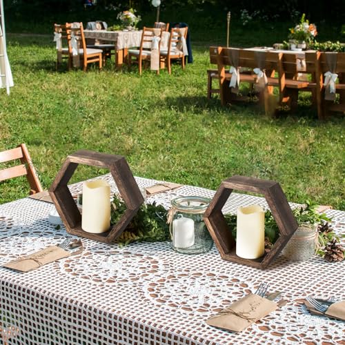 16 Pc Wooden Lantern Set for Rustic Wedding Decor