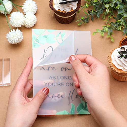 Acrylic Wedding Reception Signs Set with Rustic Holder