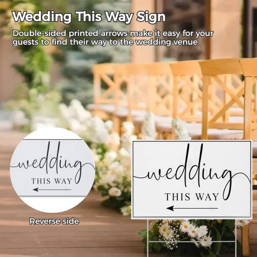 3 Packs Wedding Signs - Romantic Double-Sided Decoration