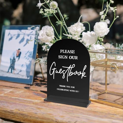 4-Piece Acrylic Wedding Signs Set - Ceremony & Reception