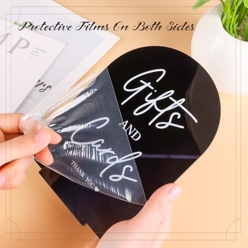 4-Piece Acrylic Wedding Signs Set - Ceremony & Reception