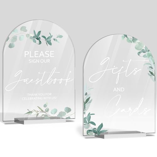 Acrylic Wedding Signs Set for Reception and Ceremony