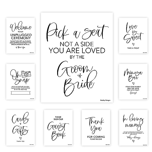 Hadley Designs 9 Minimalist Wedding Signs for Ceremony