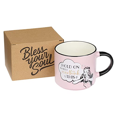 Bless Your Soul XL Pink Coffee Mug - Funny Retro Design