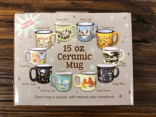 Retro Inspired 15 oz Ceramic Coffee Mug