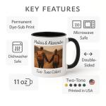 Personalized Photo Mug with Customizable Designs, 11 ounces