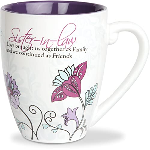 Sister In Law Floral Butterfly Coffee Mug, Large